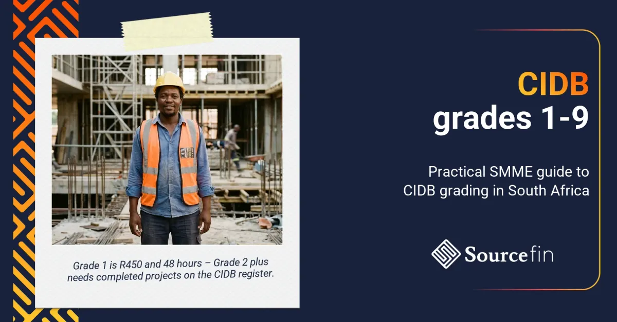 CIDB grading South Africa: South African construction SMME owner on his building site