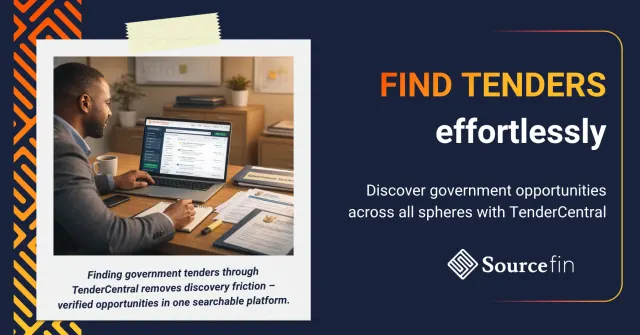 Find government tenders like this South African SMME