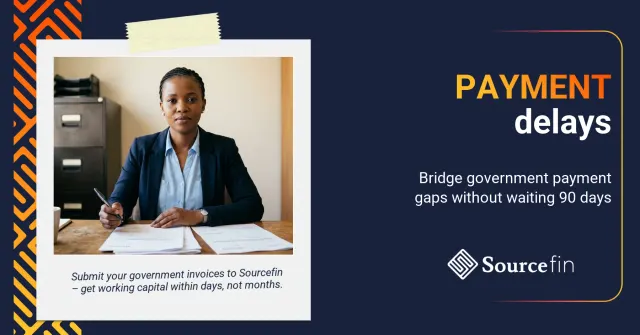 South African SMME business owner reviewing invoices – managing government payment delays with invoice discounting