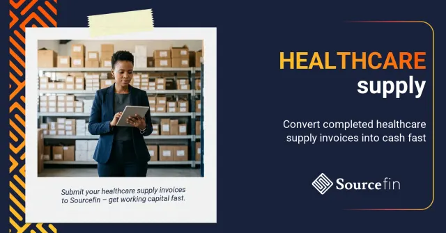 South African healthcare supply business owner in warehouse – invoice discounting healthcare supply cash flow solution