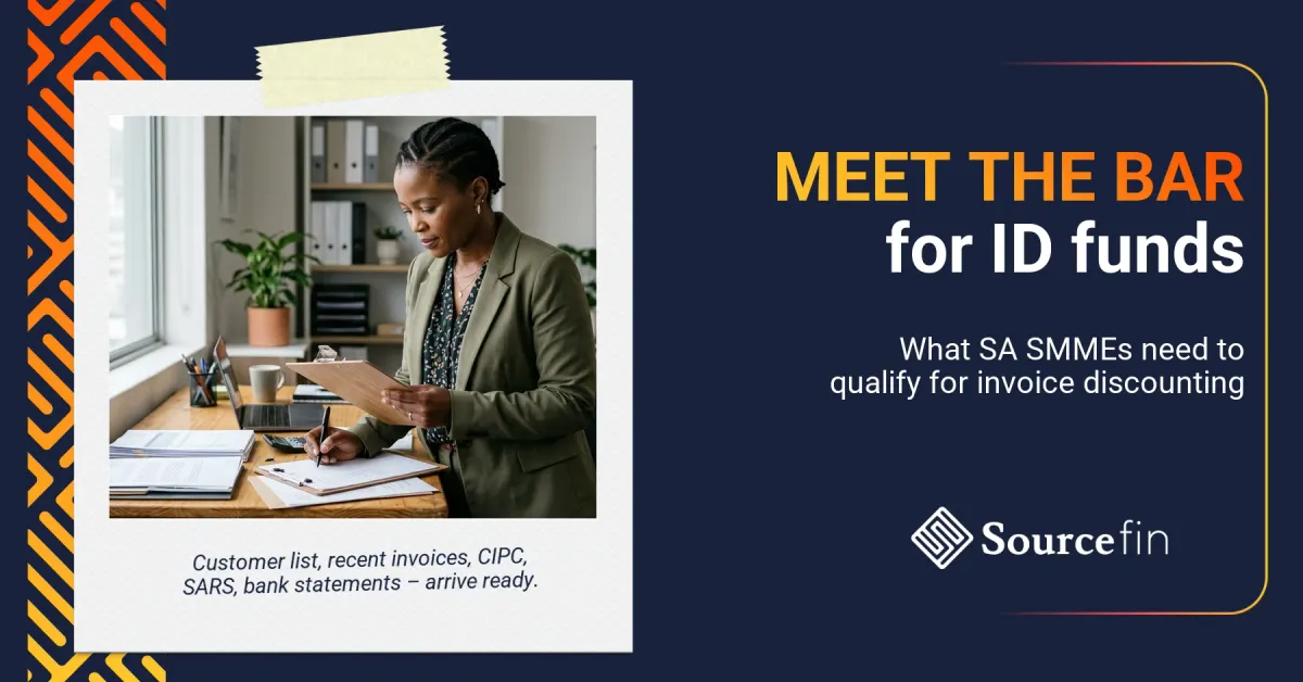 invoice discounting requirements South Africa – South African SMME owner ticking off her invoice discounting application checklist