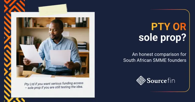 Sole proprietor vs Pty Ltd: South African SMME founder comparing two business structures