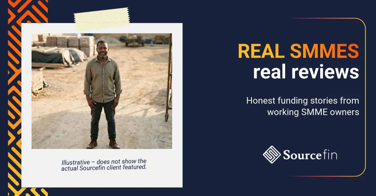 Sourcefin reviews: South African SMME owner on a working construction site