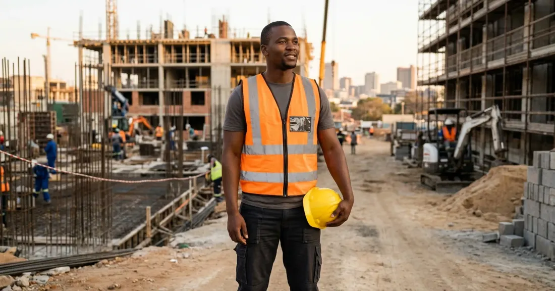 South African SMME contractor at a government infrastructure site – budget 2026 South Africa SMME tender pipeline creates major procurement opportunity