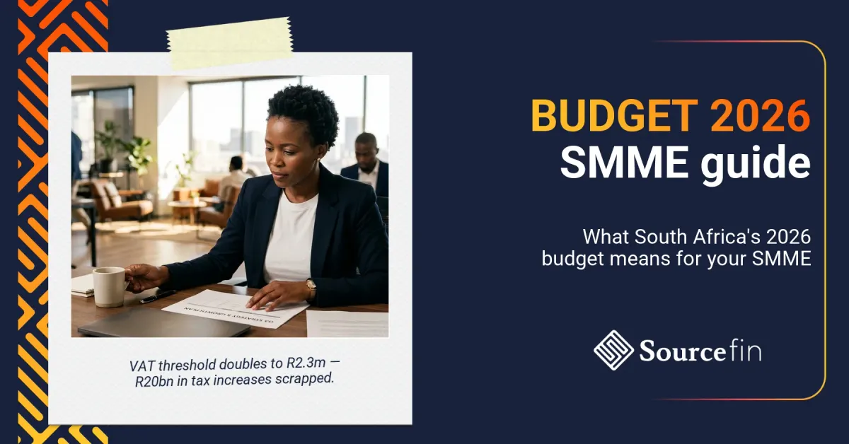 South African SMME business owner reviewing documents representing the budget 2026 South Africa SMME practical guide