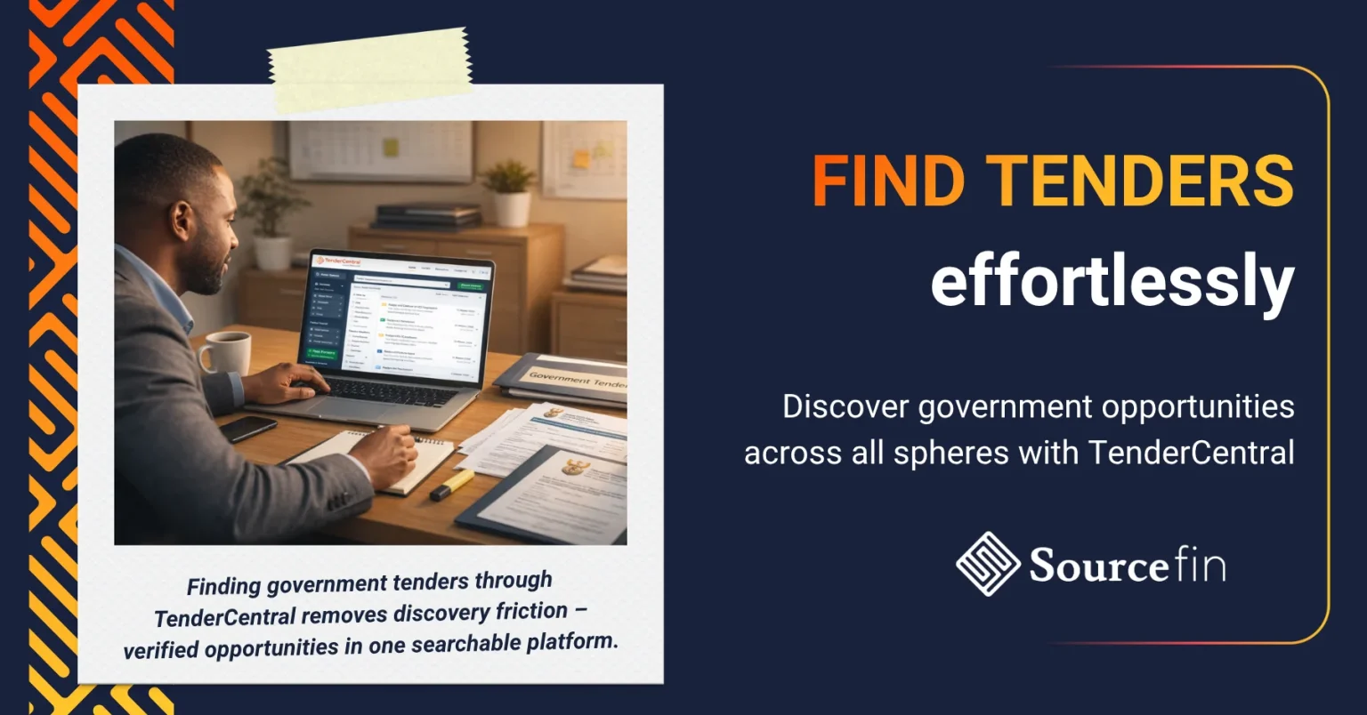 Find government tenders like this South African SMME