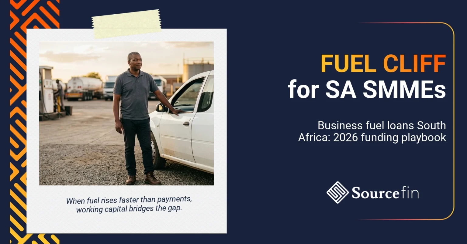 business fuel loans South Africa - South African fleet operator at a logistics depot reviewing fuel cost funding options