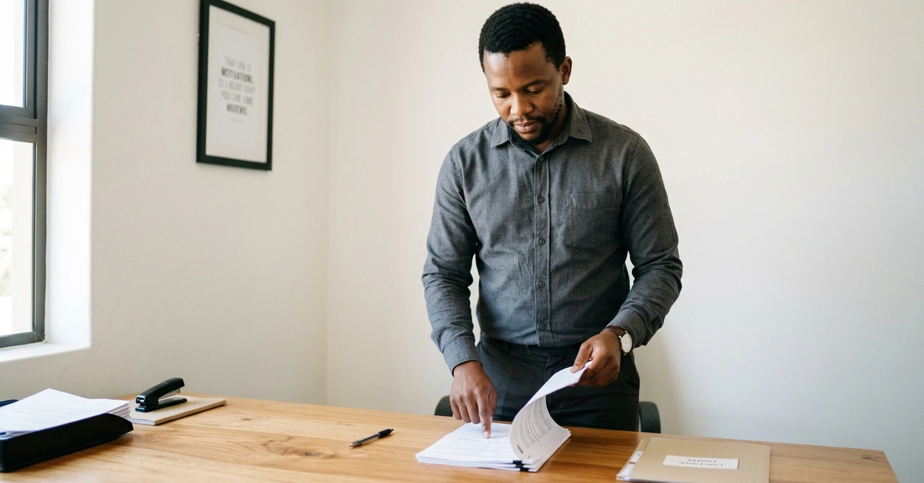 South African SMME supplier organising documents required for CSD registration including B-BBEE certificate