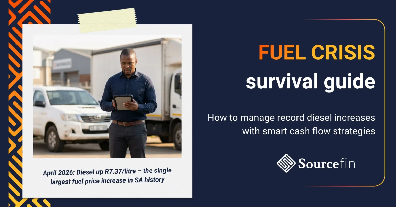 South African logistics business owner reviewing fuel price increase South Africa