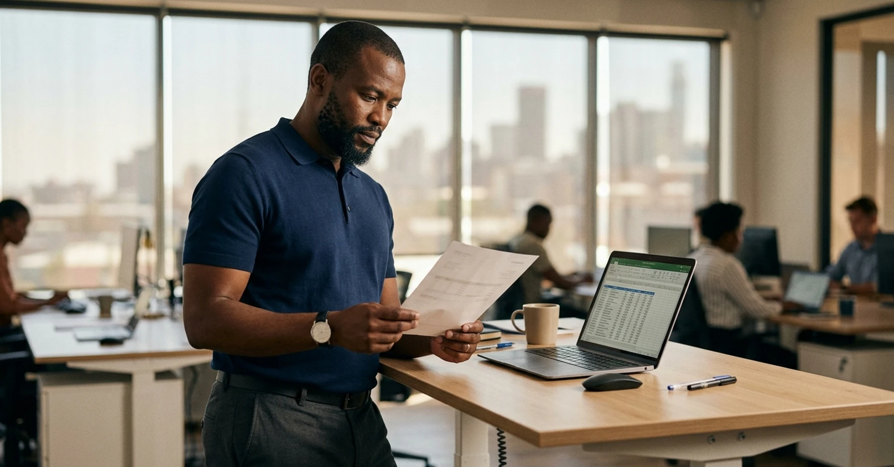 South African SMME owner reviewing outstanding government invoice – understanding the government payment delays challenge