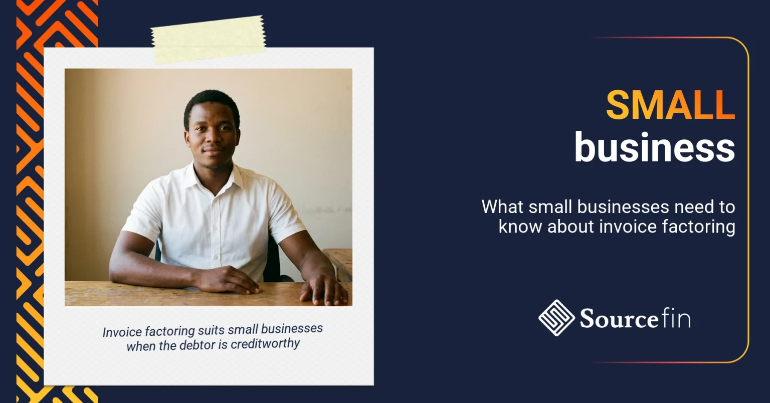 Young South African small business owner at desk – invoice factoring small business South Africa