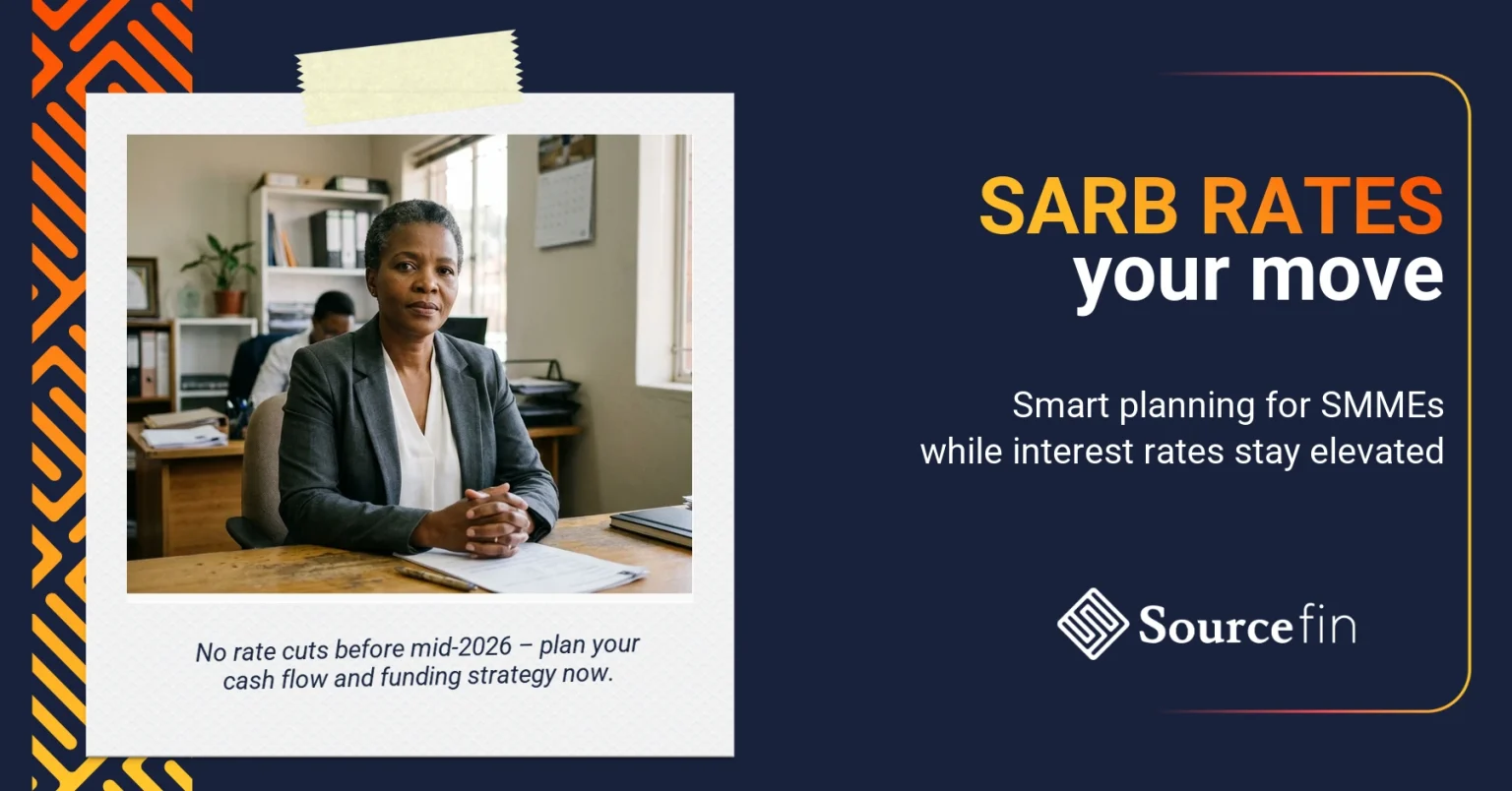 South African SMME business owner planning strategy during the SARB rate hold at 6.75%